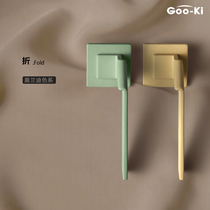 Goqi Folding Morandi colour door lock chamber mute split bedroom room lock door handle