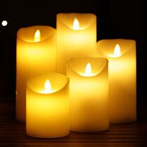 Cute large mini simulation electronic candle light Battery type outdoor hotel wedding charging candle light rechargeable