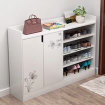 Net red shoe cabinet integrated close to wall outside elevator mouth Easy dust-proof shoe rack Domestic door looks sturdy