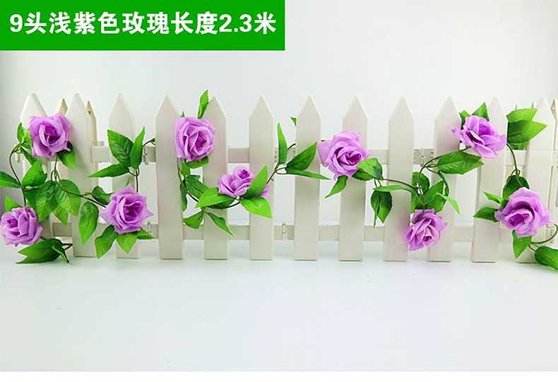 Mô phỏng hoa hồng mây treo tường hoa nho ống sưởi ấm trong nhà phòng khách trang trí trần nhựa cây hoa nho - Hoa nhân tạo / Cây / Trái cây cây hoa đào giả