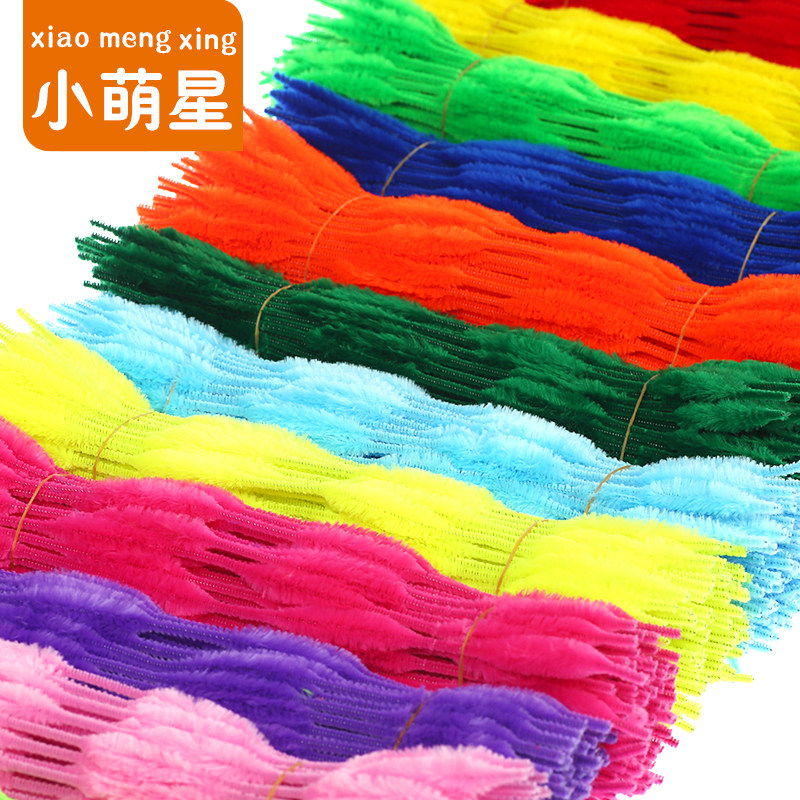 Wave brush strip encrypted DIY color hair-torn rod kindergarten teachers' festival manual material