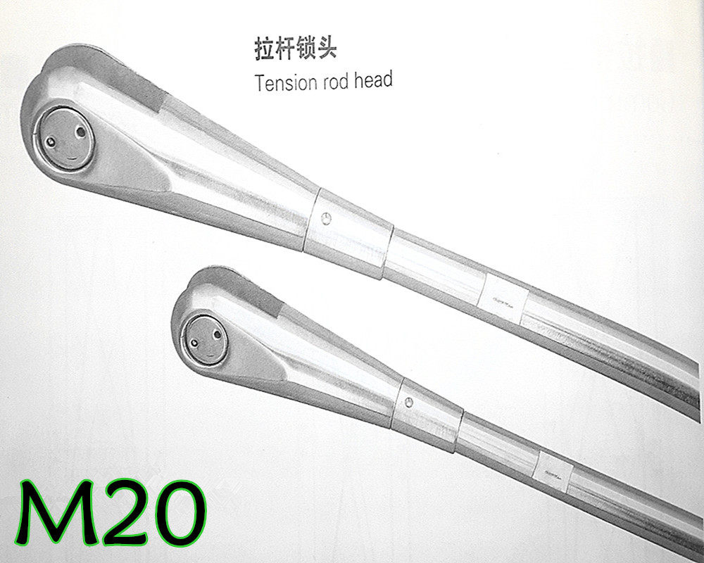 M30 stainless steel rain shed pull-lever glass curtain wall steel structure pull rod 304 stainless steel wire rope Lasso