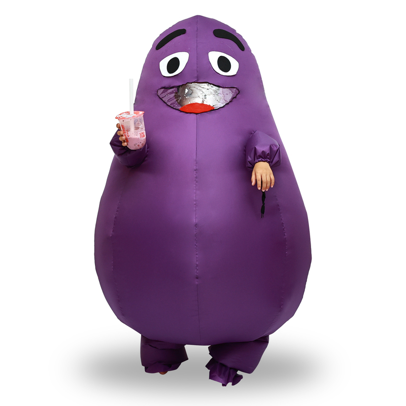 Halloween Purple Milkshake Man Inflatable Mascot Costume Grimace Costume Suitable for Adults and Children Halloween Purple Milkshake Man Inflatable Mascot Costume Grimace Costume Suitable for Adults and Children
