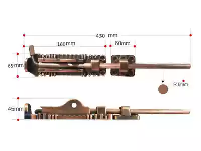 Latch Garden door ground latch copper door ground latch aluminum Art door latch stainless steel light latch