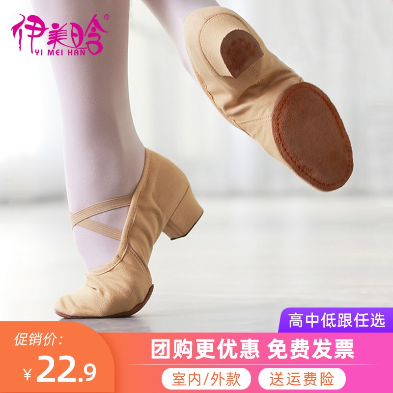Imei Han Hump Teacher Professional Belt With Dance Shoes Folk Dance Shoes Soft Bottom Female Belly Leather Dance Shoes Women Practice Shoes