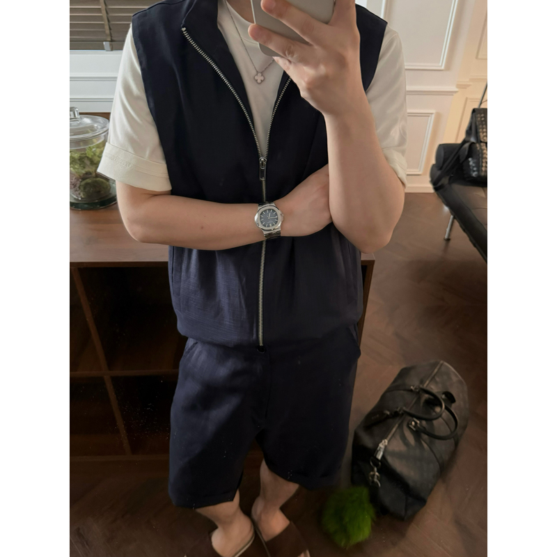 Grazie Realm Zeg｜ “Little President Elegant Style” Tencel X Linen Vest