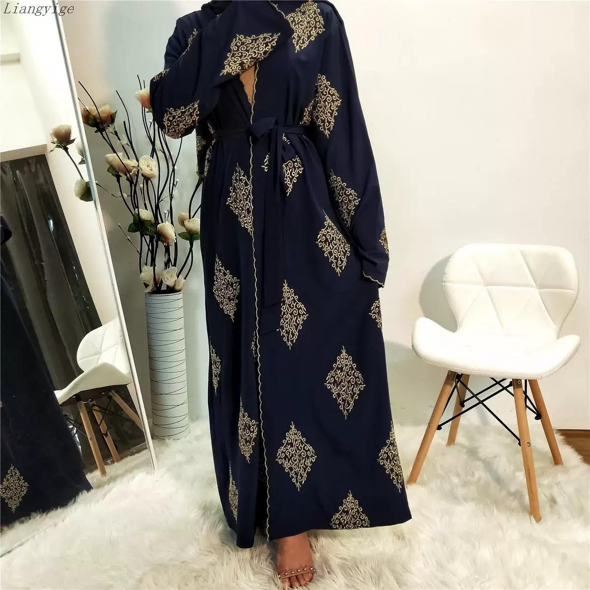 ЖЕНСКИЙ кардиган халат женское плацан Robe Женское Дубай халат