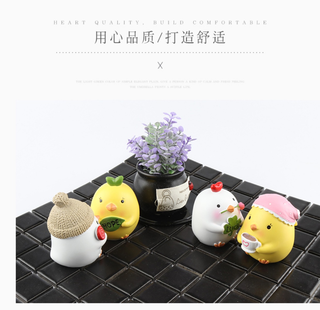 Sáng tạo xe trang trí gà dễ thương phụ kiện xe hơi xe trang trí xe cung cấp phim hoạt hình búp bê búp bê phụ kiện xe hơi đồ trang trí xe oto