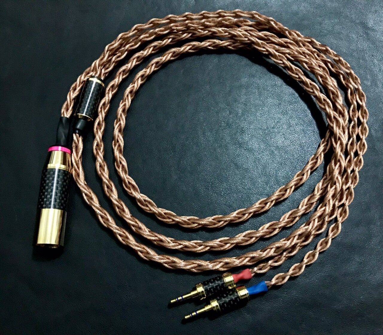 Taiwan 6N single crystal copper Litz Type6 20awg gold plane edxs hekse SUS headphone upgrade line