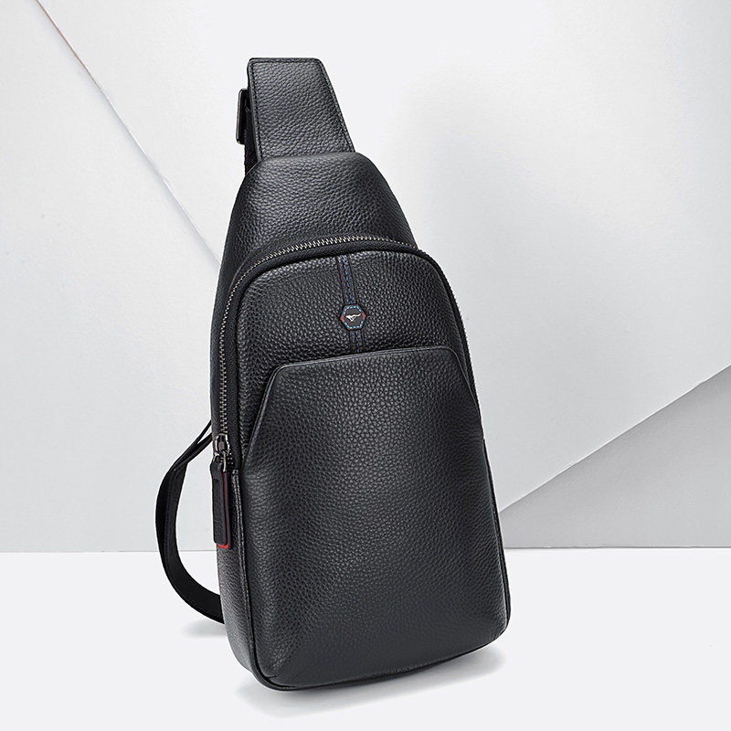 2021 new seven wolf wallets Bull Leather leather genuine leather chest bag men's single shoulder bag inclined satchel bag upscale