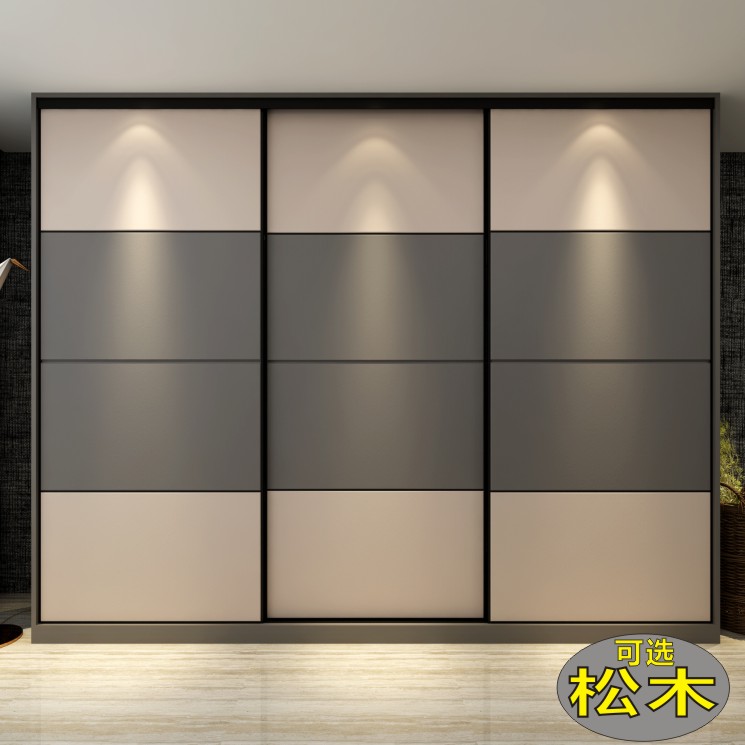 Bedroom Sliding Wardrobe Door Log Wardrobe Door Custom Solid Wood