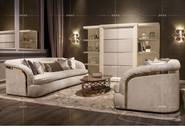 Ánh sáng sang trọng Biệt thự Turri phòng khách cao cấp 123 kết hợp sofa Bentley Ghế sofa da hiện đại Post-sofa - Ghế sô pha ghế nhựa sofa