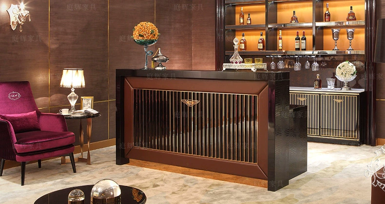 Nội thất phòng khách hiện đại gỗ rắn thanh kích thước lớn kết hợp phân đơn giản bằng thép không gỉ đồ nội thất tùy chỉnh - Bàn / Bàn bàn cafe gỗ