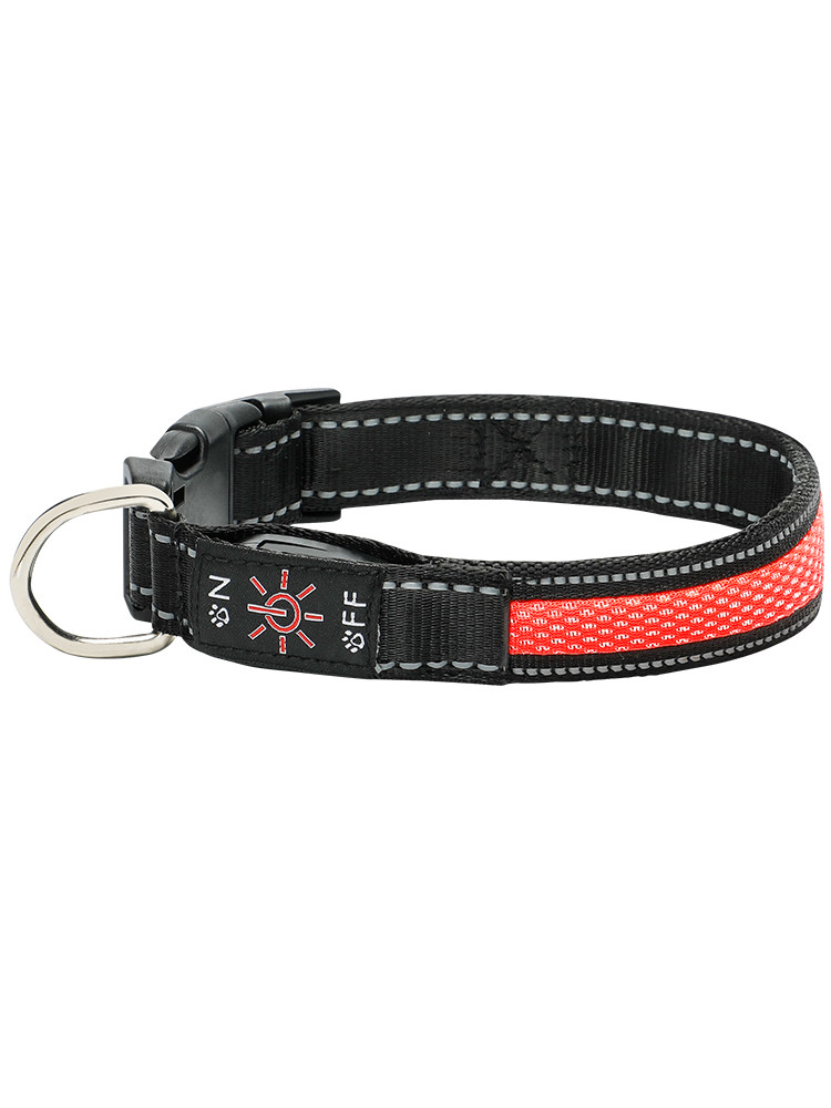 Dog Luminous Collar Pet Neck Ring Dog Walking Light Night Light Collar for Large, Medium, and Small Dogs Leash Rechargeable Adjustable