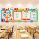 Primary school class layout classroom cultural wall construction 3D three-dimensional wall stickers corridor learning garden work display decoration