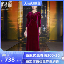 Xi mother-in-law wedding banquet 2021 Autumn New temperament mother dress mother-in-law high-end evening dress retro