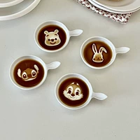 Мисс сахарная керамика Маленькая простая простая мультфильма мультфильм животного картофеля фри томат, окунутые в соус с твердым цветом уксус