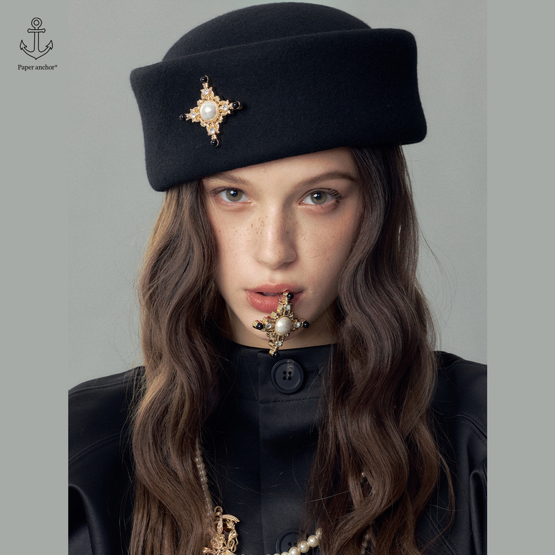 Panchor* Retro Pillbox Hat 100% Australian Wool Heavy-Duty Small Top Hat with Detachable Decoration Panchor* Retro Pillbox Hat 100% Australian Wool Heavy-Duty Small Top Hat with Detachable Decoration