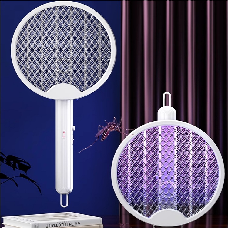 喜格丽折叠电蚊拍充电式家用强力蚊子电网拍自动诱蚊驱打苍蝇神器