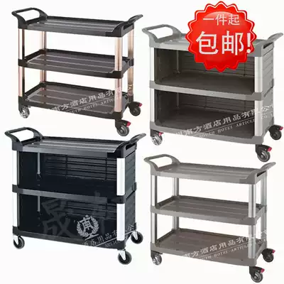 Southern hand push dinner plate collection Car Collection car three-layer food delivery car collection Bowl racing service trolley silent wheels