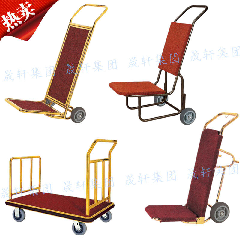 Casual Guest Bags Car Guesthouses Hotel Supplies Luggage Carts Titanium Alloy Trolleys High-end Dining Chair Car Lobby Service Car