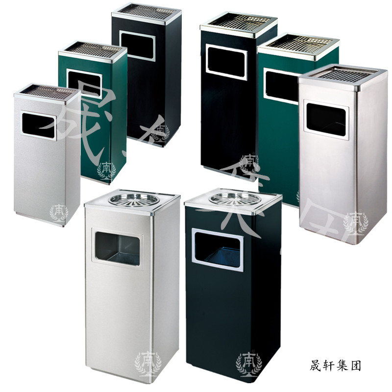 South stainless steel bin hotel lobby upright seat Smoke Ash Barrel Hallway Lift opening with cigarette ash tray