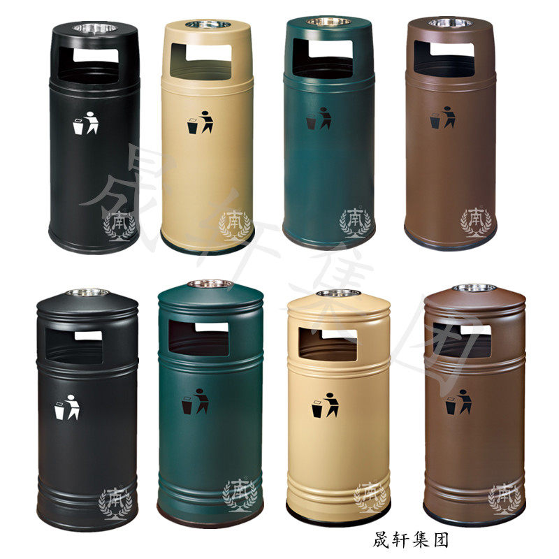 Harbor-style Ashtray Trash Can Mall Hotel Fruit Leather Case Lobby Cylinder Minimalist Upscale Dumpster