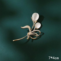 South Koreas new upscale pearl brooch fashion hailstone chest flower water drill personality silk scarves button Dont stitch the delicate Japanese