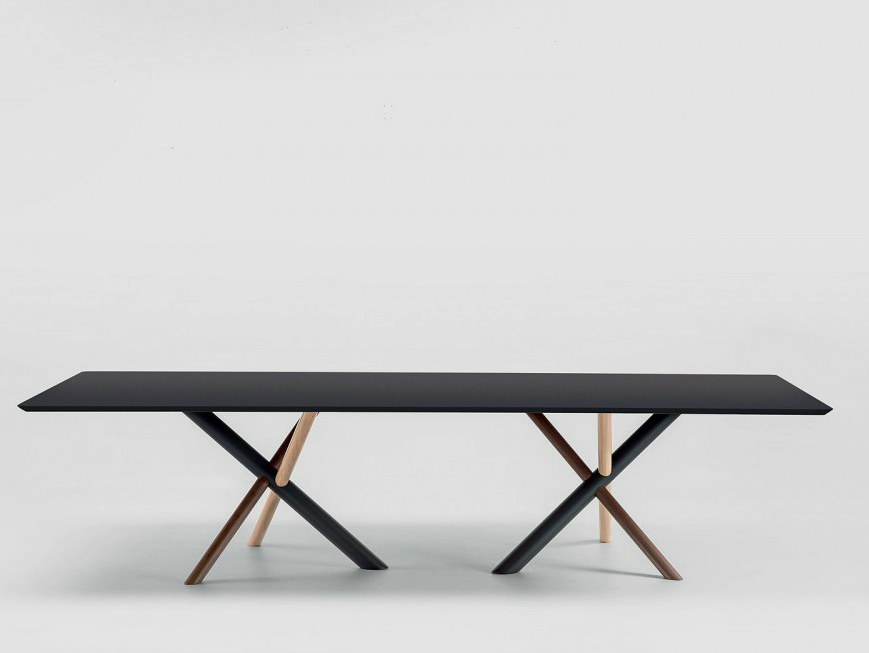 Nordic pure solid wood conference table rectangular desk negotiation table log long table large table simple workbench