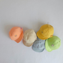 2021 Spring and Autumn Candy Color Embroidery Digital Children Soft along the cap for men and women baby sun hat sunscreen hat