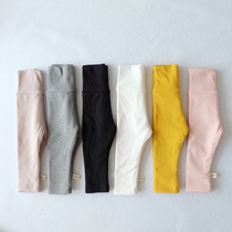 Winter mens and womens baby cotton slim fit plus velvet thickened versatile pants Infant high waist belly leggings pants