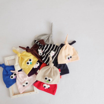 ins Spring and Autumn Korea same newborn baby cute big eyes knotted hat male and female baby baby cap pacifier cap