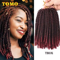 TOMO Spring Twist Crochet Braids Hair Extensions Ombre Brown