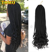 TOMO Curly Box Braids Hair Crochet Hair Extensions 脏 辫 辫 钩 钩 发