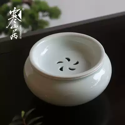 Hanshanju tea tea washing tea set accessories tea dry bubble tea ceremony water glass washing Cup washing Dehe white porcelain large