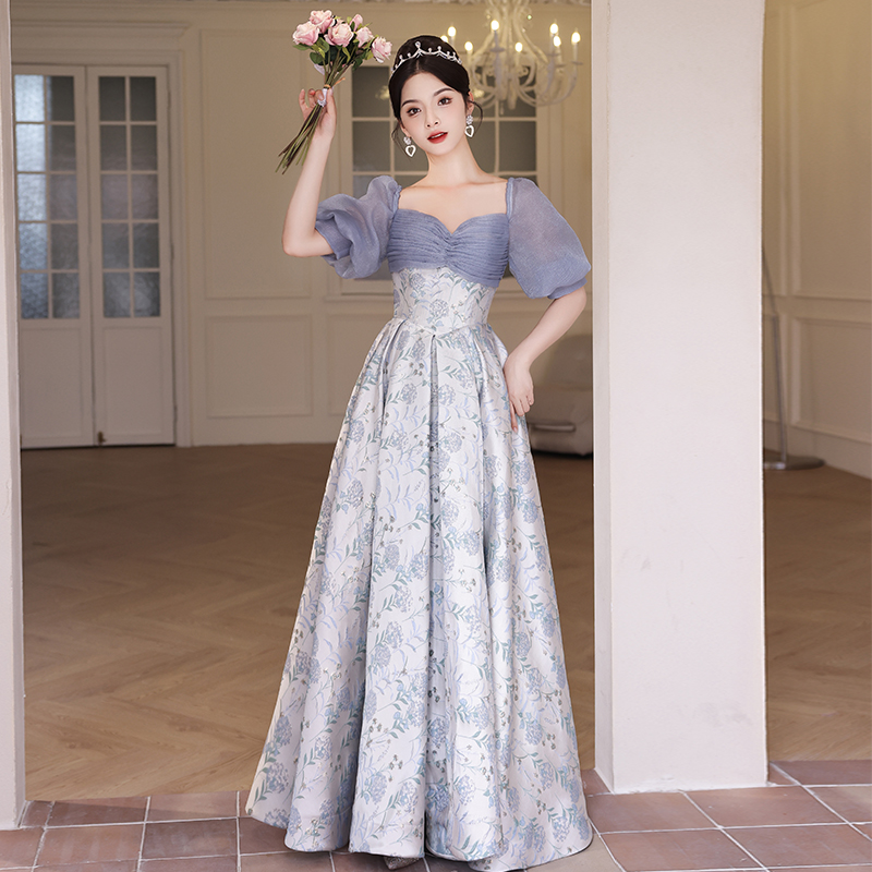 Purple advanced elite evening dress, french style, 2023 collection, high-end, bright catchy style Purple advanced elite evening dress, french style, 2023 collection, high-end, bright catchy style