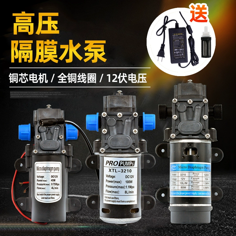 Bơm màng điện 12v cung cấp sân vườn máy bơm nước áp lực cao chống bơm thuốc tưới nước phun thuốc bơm tự mồi thu nhỏ - Nguồn cung cấp vườn