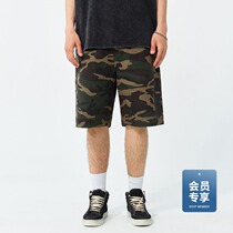  CHINISM stay punk-stay fun series camouflage retro taupe casual shorts