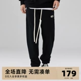 Утепленные демисезонные штаны, трендовые повседневные брюки, оверсайз, на шнурках, в американском стиле