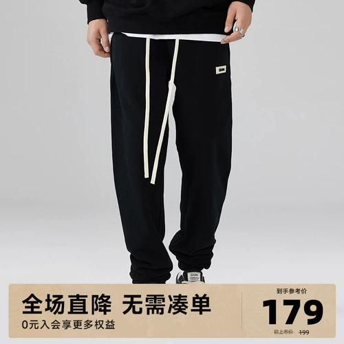 Утепленные демисезонные штаны, трендовые повседневные брюки, оверсайз, на шнурках, в американском стиле