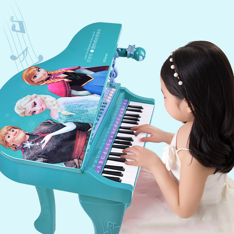 Ice Chic Edge 2 Piano Children Electronic Violin Toys With Mike Beginners Little Girl Elisa Love Sand Princess 3-6