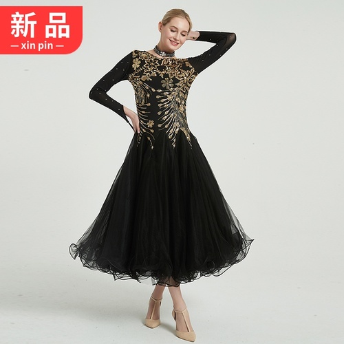 Women ballroom dance dresses Modern dance dress sequins National Standard Dance Dress Waltz performance dress ballroom dance long skirt can be customized