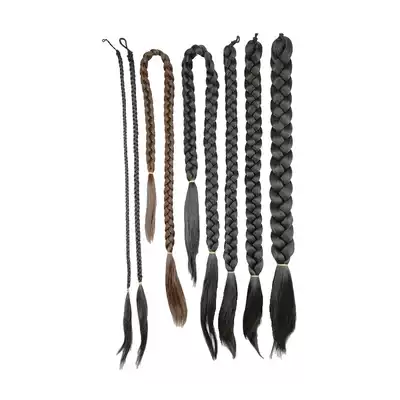 Ancient costume photo studio wig braid twist long braid bride Xiuhe shape long braid Republic of China thick braid Tibetan dance