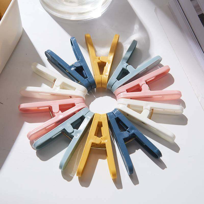 50 plastic clips household multi-functional clothes drying clothespins windproof single strong fixed hanger clothespins