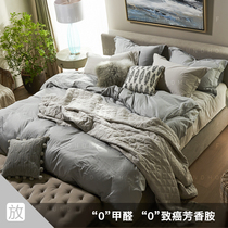 foundhome denim cotton 1 8 meters bed solid color bei ou gentry plain double cotton bedding