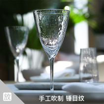 foundhome handmade hammer eye wine wine glass champagne glass tall wine glass lead free crystal glass