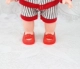 Phụ kiện quần áo búp bê Milu 25cm Xiaomei Le cho bé gái áo dài sọc hơn 56 nhân dân tệ búp bê 60cm