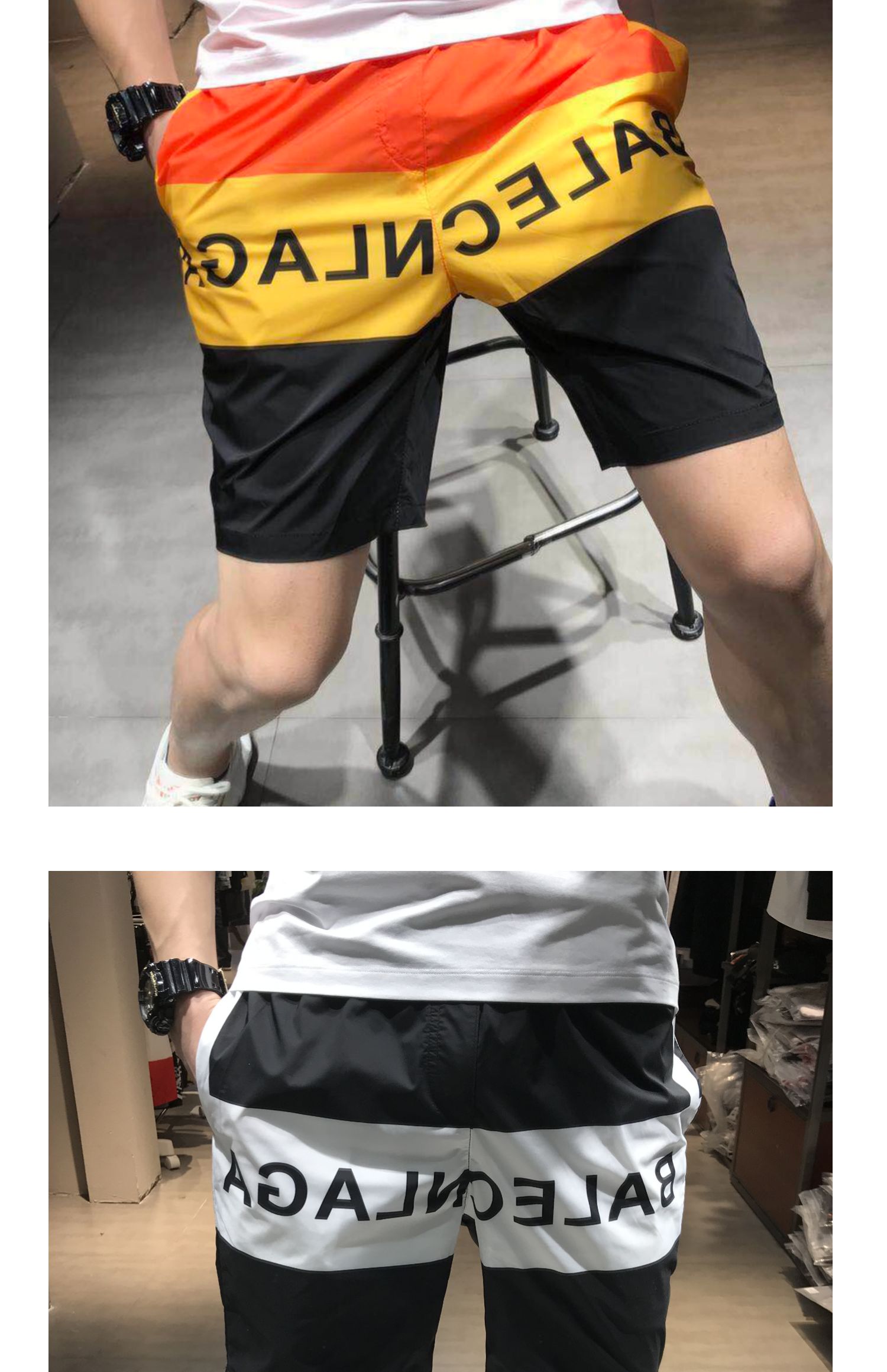 Quần short ga châu Âu thương hiệu thủy triều nam thể thao thẳng quần short lỏng giản dị thời trang quần năm tốc độ khô quần mùa hè - Quần Jogger shop đồ nam đẹp