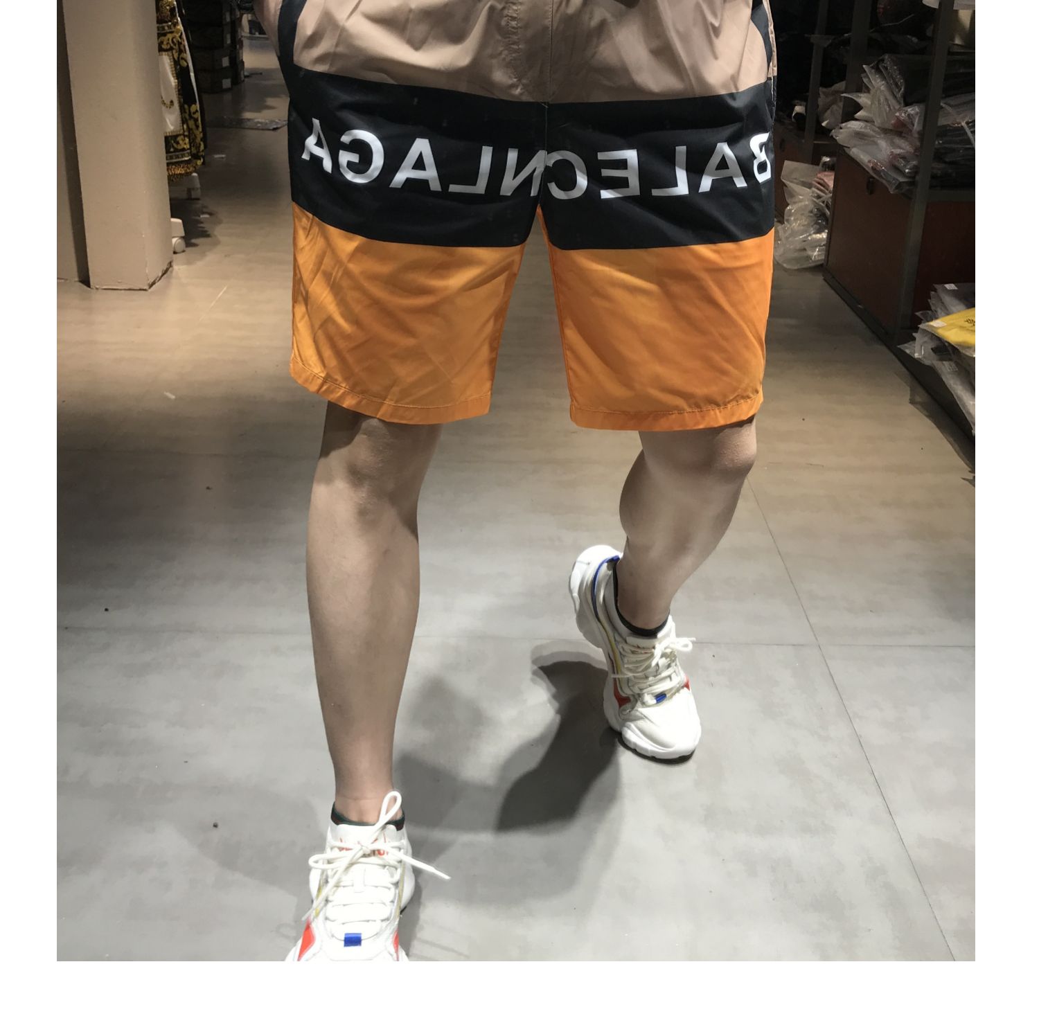 Quần short ga châu Âu thương hiệu thủy triều nam thể thao thẳng quần short lỏng giản dị thời trang quần năm tốc độ khô quần mùa hè - Quần Jogger shop đồ nam đẹp