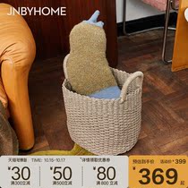 JNBYHOME Jiangnan cloth autumn new products storage basket simple dirty clothes basket hand woven laundry basket dirty clothes basket